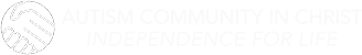 Autism Community In Christ Inc's White Logo